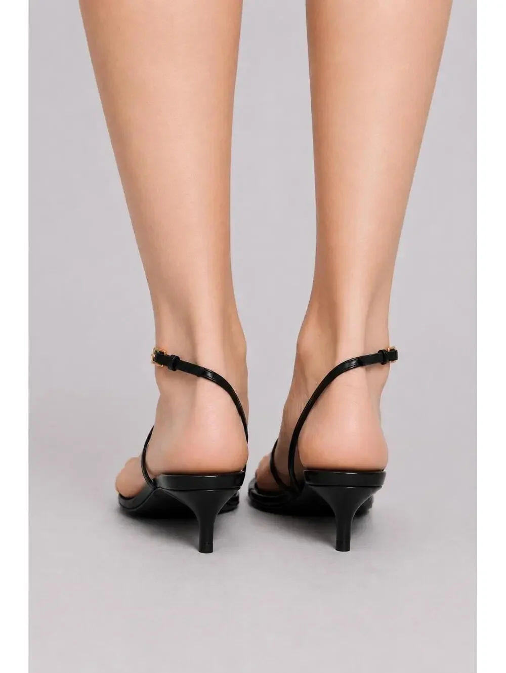 KHAITE Loop Kitten Heel Strappy Sandal Black Leather EU 39.5 US 9.5 | NIB - Picture 3 of 9
